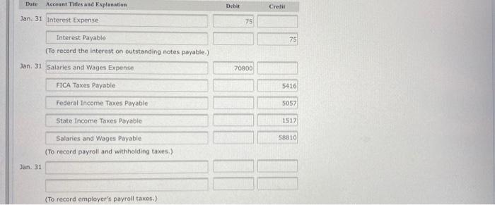 of Sunland Company contained these liability accounts. Accounts Payable $43,300 Sales Taxes