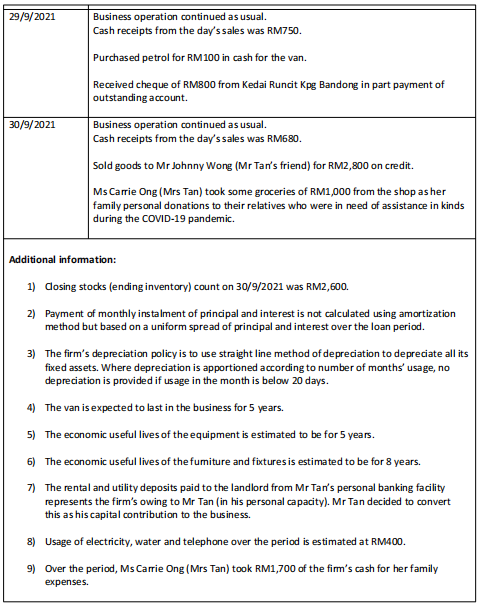 the transactions b) Post the entries into the general ledger accounts c)