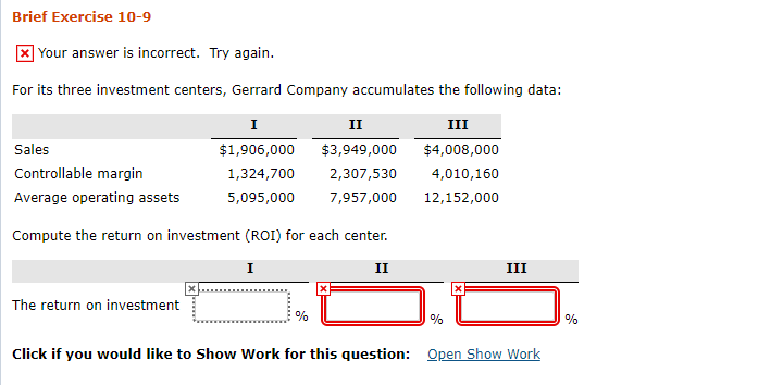  Brief Exercise 10-9 Your answer is incorrect. Try again. For its