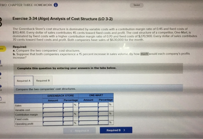  TWO: CHAPTER THREE HOMEWORK 0 Sayed Exercise 3-34 (Algo) Analysis of