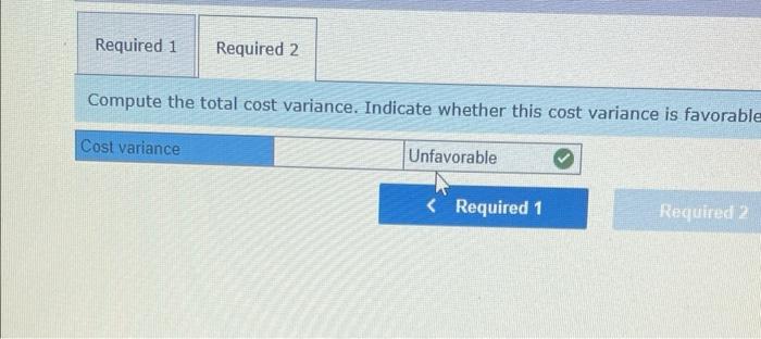 Compute standard unit cost and total cost variance LO P2 Songsu Company