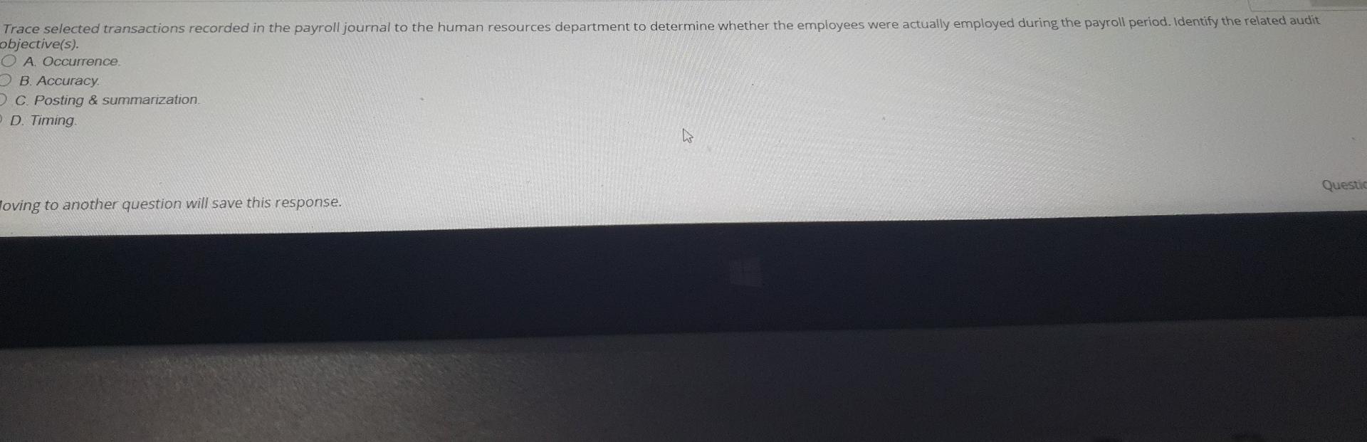 ANSWER ALL ASAP Trace selected transactions recorded in the payroll journal to