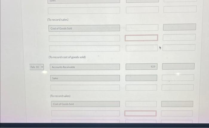 system a Feb. 2 4 5 8 Sold $1,145 of merchandise to
