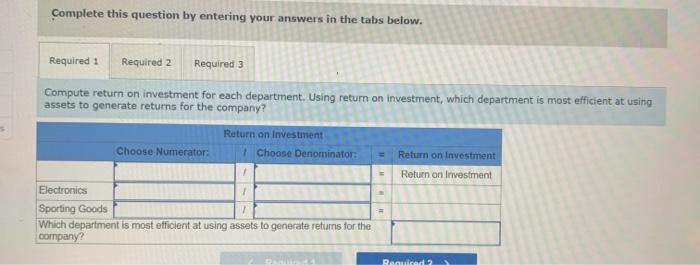 expenses incurred and square footage occupied by all four departments, as well