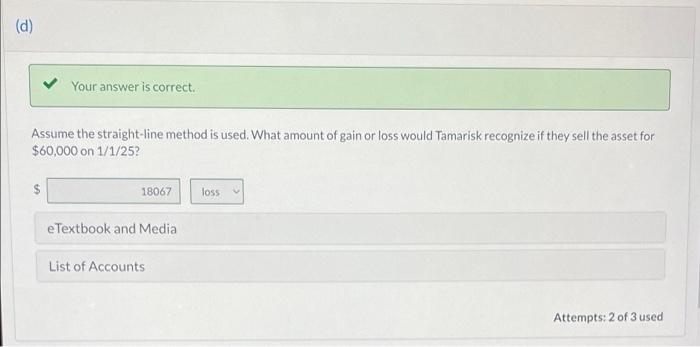 the asset for $60,000 on 1/1/25? $ eTextbook and Media List of