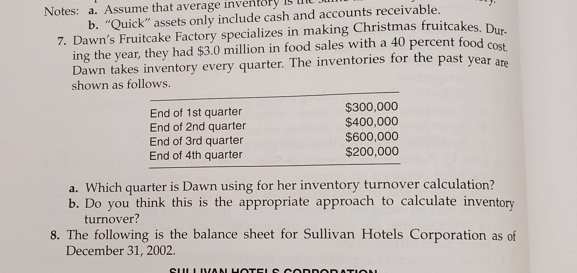 Please answer number 7. Thank you! Notes: a. Assume that average inventor