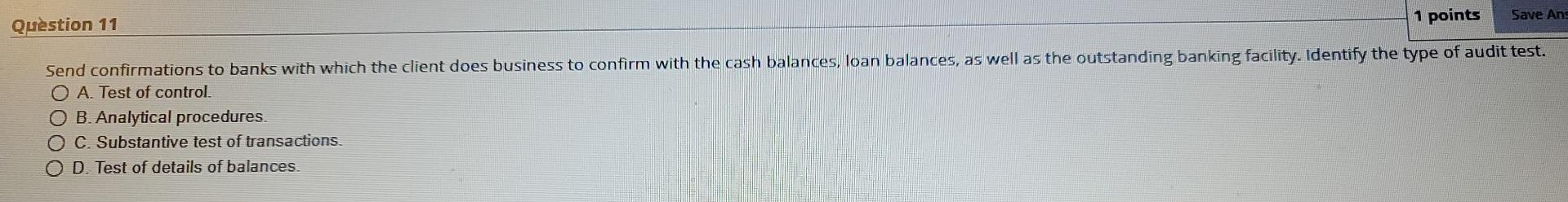 the following internal control, identify the transaction-related audit objective(s) to which it