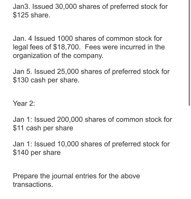 began operations on January 1. The following transactions relating to stockholders' equity