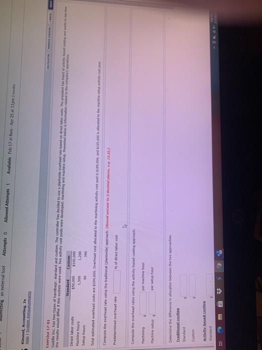  submitting an external tool Attempts 0 Allowed Attempts 1 Available Feb