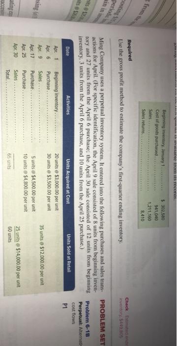 in Problem 6-1B and assume the periodic inventory system is used. Required