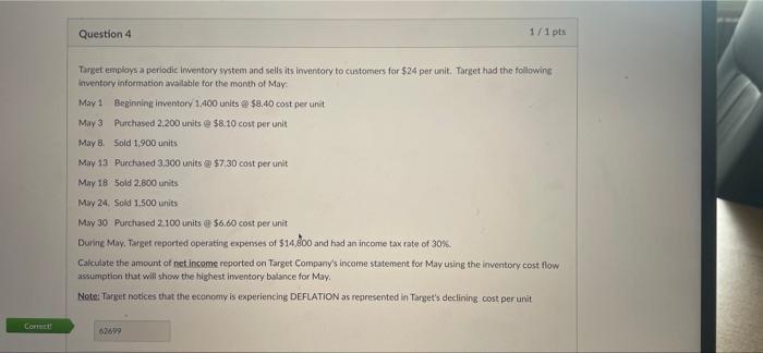 will thumbs up can someone please explain this Question 4 1/1 pts