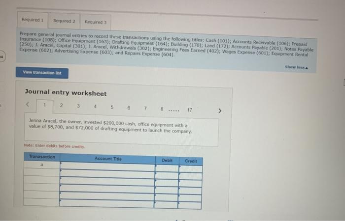 LO C3, C4, A1, P1, P2 Aracel Engineering completed the following transactions