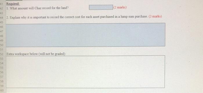 the blue cells. This is the only area that will be graded.