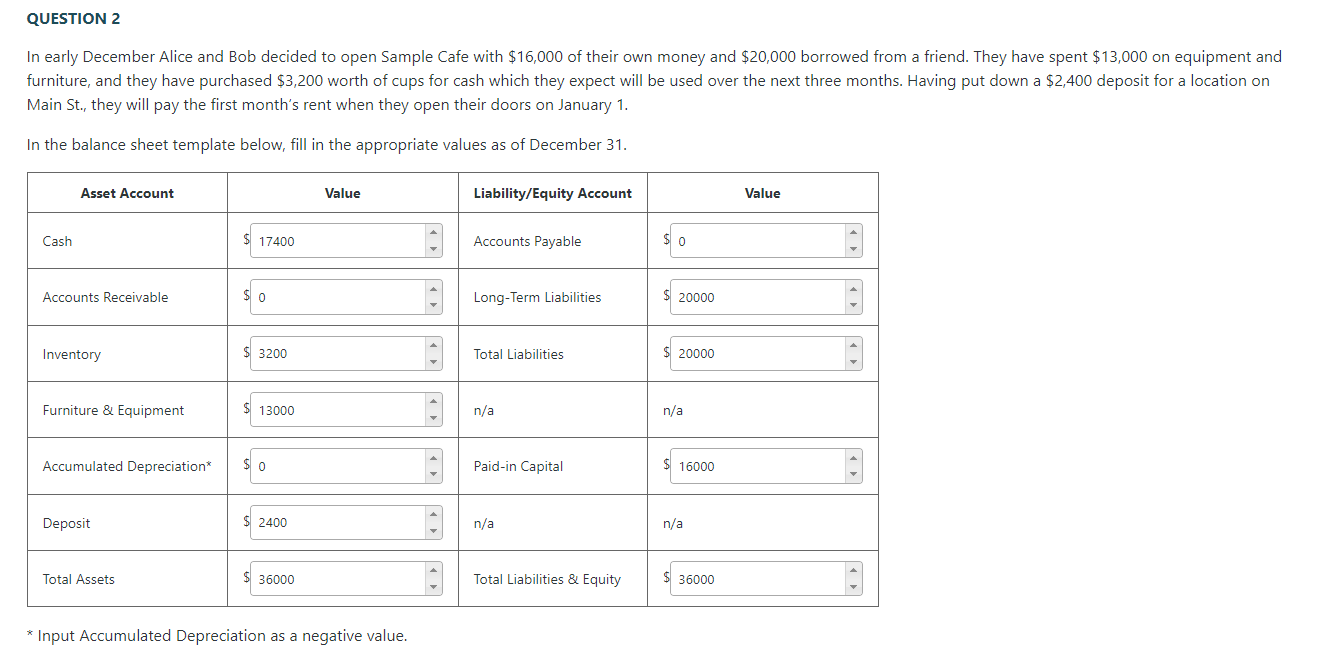  I Just need question 3 filled out. Question 2 has already