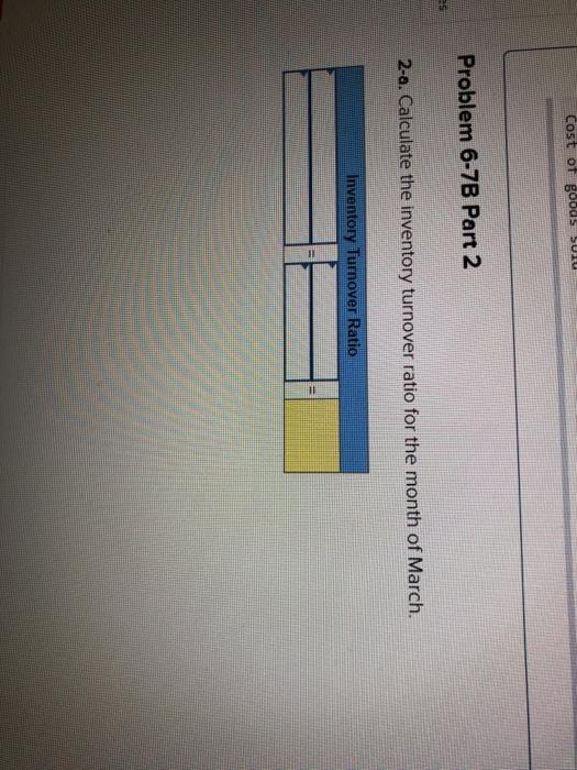 the inventory turnover ratio and gross profit ratio (LO6-2, 6-7) [The following