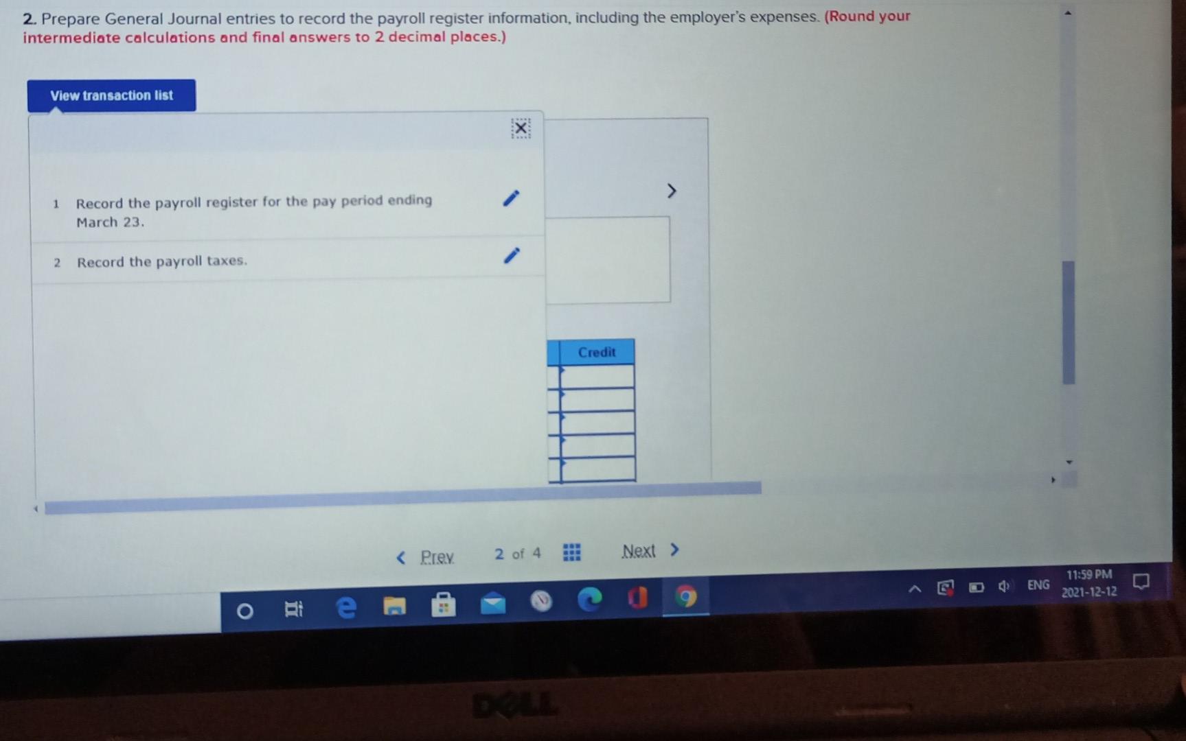 The payroll records of Brownlee Company provided the following information for the