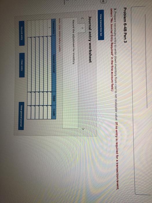 net realizable value (L06-6) The following information applies to the questions displayed