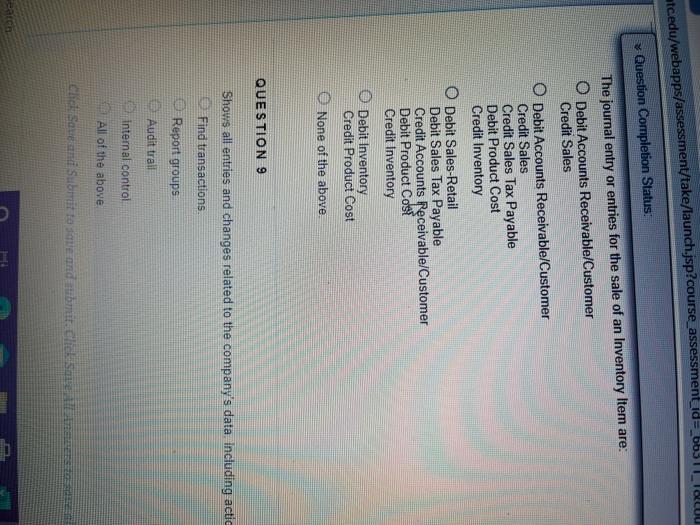 None of the above. QUESTION 6 For Stock-Type Inventory Items, Sage 50