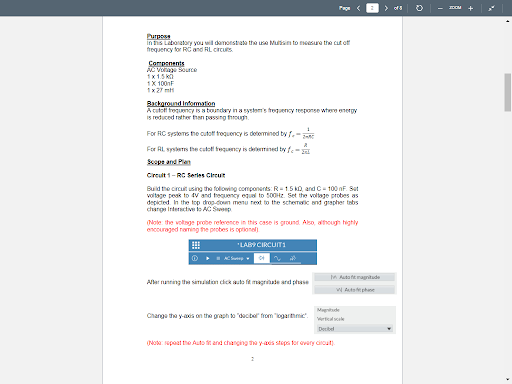 After completing the Circuit 1 Schematic run the simulation. Under Plots