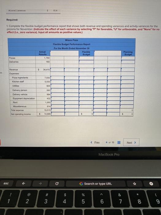 LO9-6) Milano Pizza is a small neighborhood pizzeria that has a small