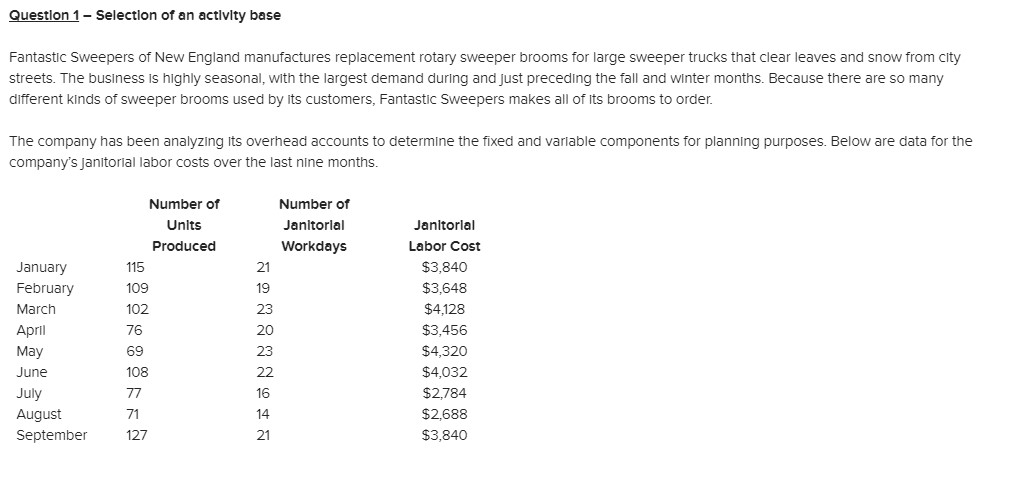 please solve neat and clean handwriting. Question 1 - Selection of an