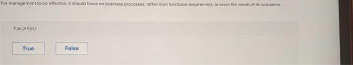 automatically leads to financial success True or False For management to be