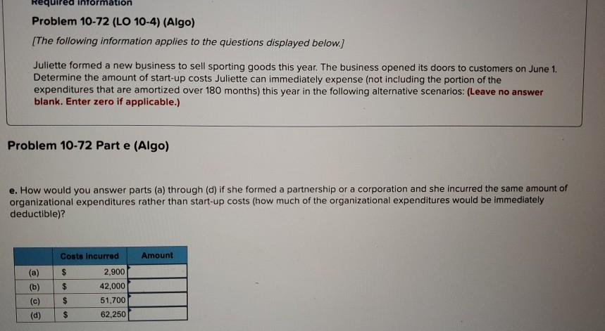 doors to customers on June 1. Determine the amount of start-up costs