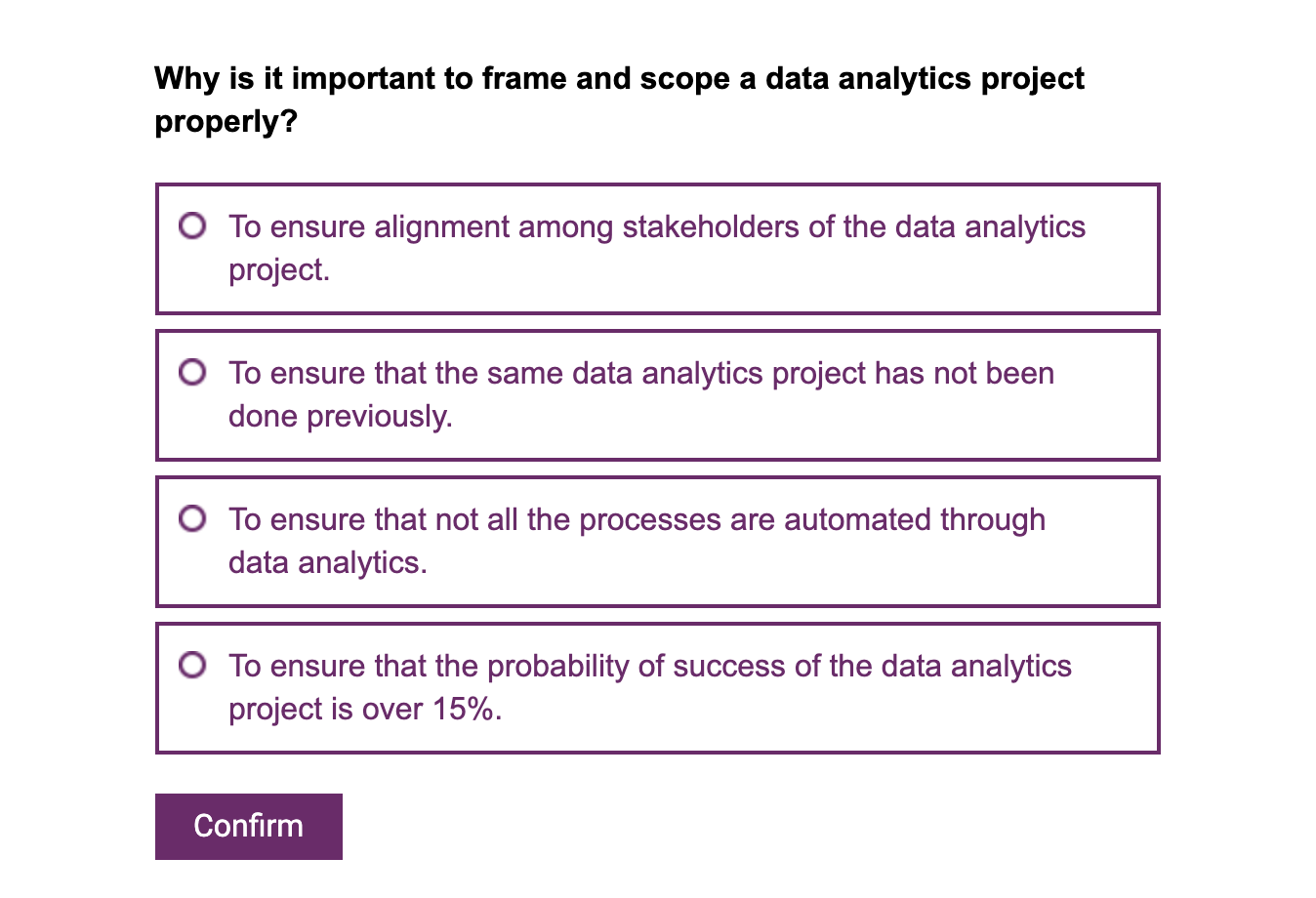  Why is it important to frame and scope a data analytics