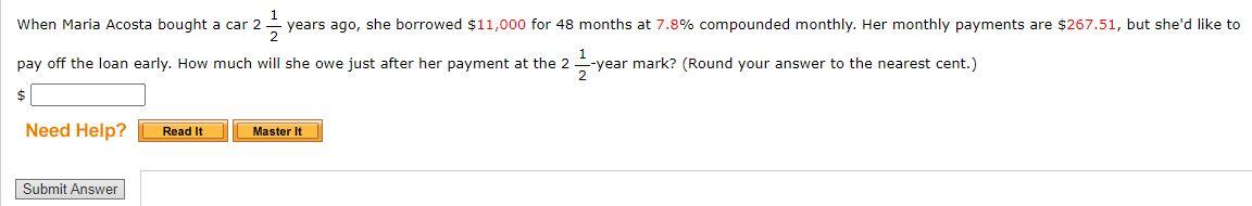  2 1 / 2 When Maria Acosta bought a car 2