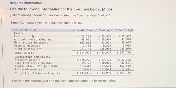 i need help with solving #s1 2a 3a Required information Use the