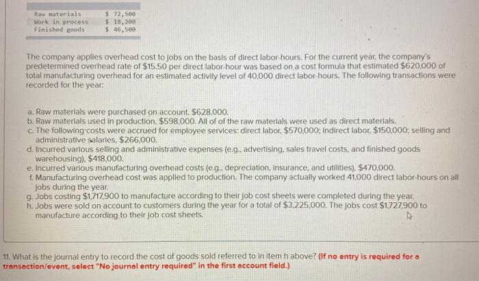 Raw materials Work in process Finished goods $ 72,500 $ 18,200