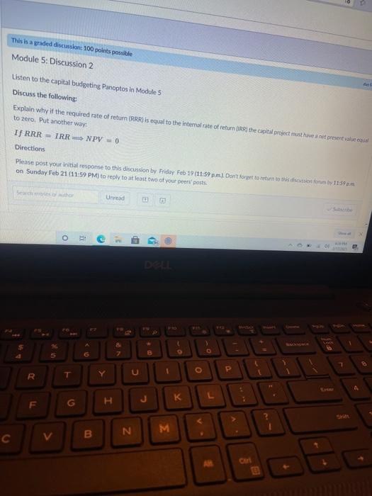  This is a graded discussion: 100 points possible Module 5: Discussion