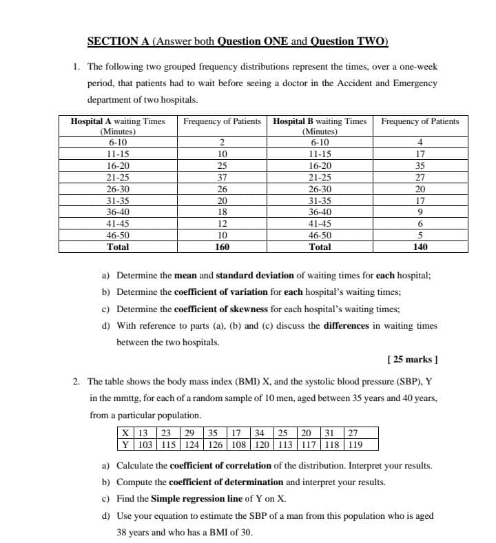  SECTION A (Answer both Question ONE and Question TWO) 1. The
