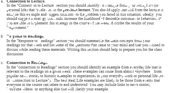 a. Connection to Lecture. In the "Connection to Lecture section you