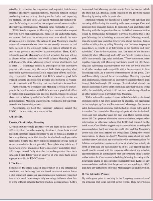 Kohl's Dep't Stores, Inc. 774 F.3d 127 (Ist Cir. 2014) Pamela Manning