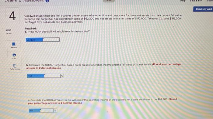 Eelt Check 3 Assume that fast-food restaurants generally provide an ROI of