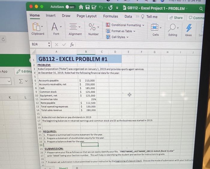  34 FM AutoSave OFF ABES - GB112 - Excel Project 1