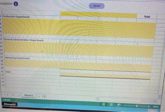 for the A B F G D E 1 The following information