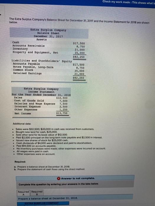  Check my work mode : This shows what im The Extra