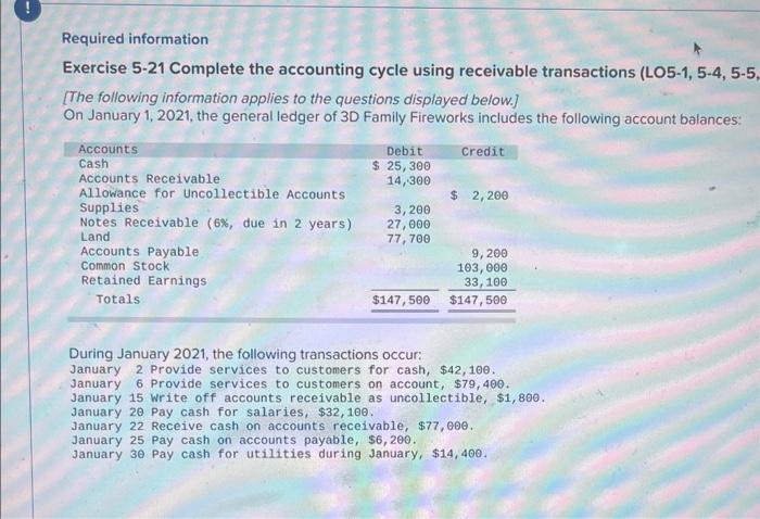  Please help me complete the accounting cycle with this information, I