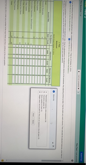  help meeeee 100, TSIZ This Question: 1 pt Su Test 3