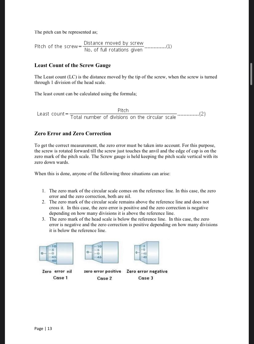 lead shot. . To measure the diameter of a given wire and