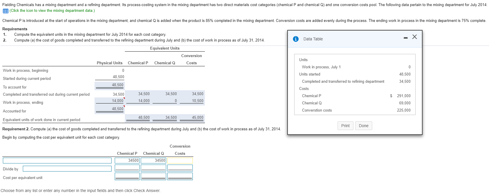 I need help with the question Requirement #2 Compute the cost