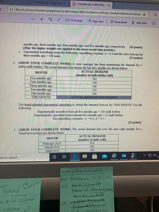 THE HOMEWORK SUBMISSION: . You should upload your completed homework assignment on