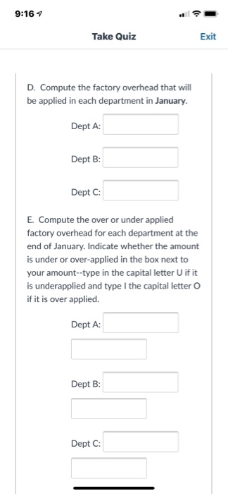 Department Buses direct labor cost, and Department Cuses direct labor hours. The