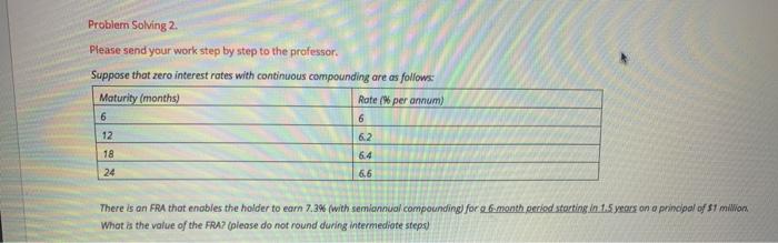  Problem Solving 2. Please send your work step by step to