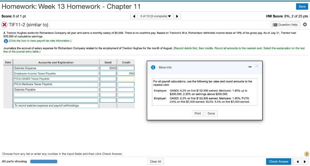 Homework: Week 13 Homework - Chapter 11 Save Score: 0 of