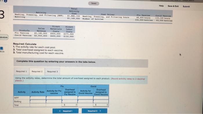 Save & Exelt Submit 3 Activity Washing. Pressing and Filtering (IT)