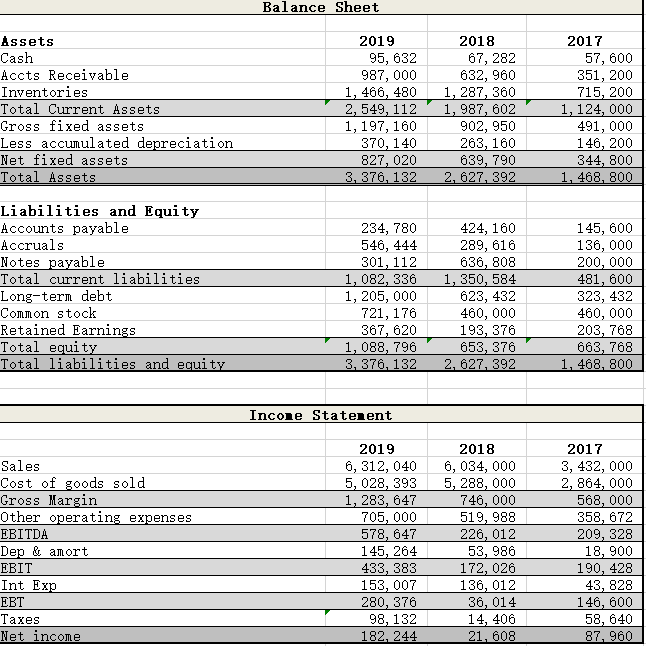 Calculate the 2019 Gross Margin, Net Profit Margin, and Return on