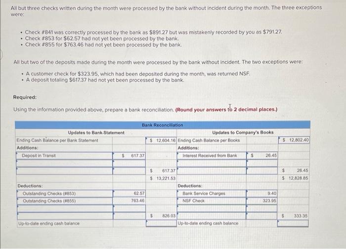 please help. i need help completing please. full question All but three
